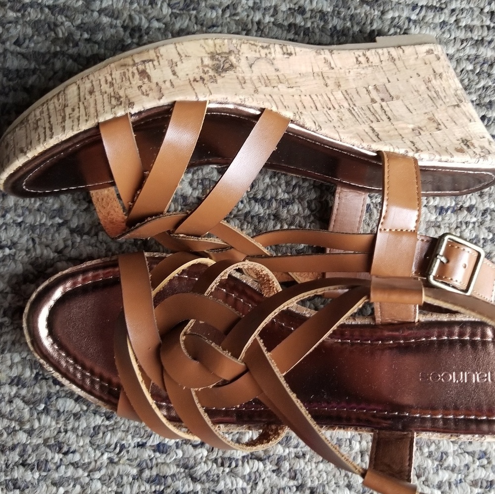Maurices Elsa strappy cork wedge